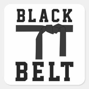Black Bälte Fyrkantigt Klistermärke