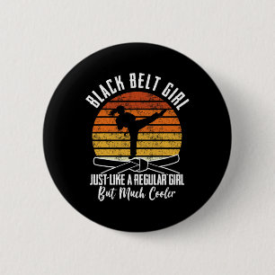 Black Bälte Girl Karate Black Bälte Promotion Blac Knapp