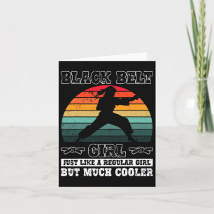 Black Bälte Girl Karate Black Bälte Promotion Blac Kort