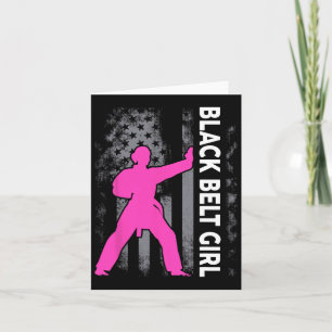 Black Bälte Girl Karate Jiu Jitsu Taekwondo Martia Kort
