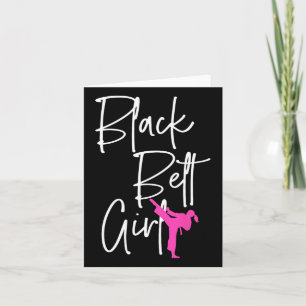 Black Bälte Girl Karate Jiu Jitsu Taekwondo Martia Kort