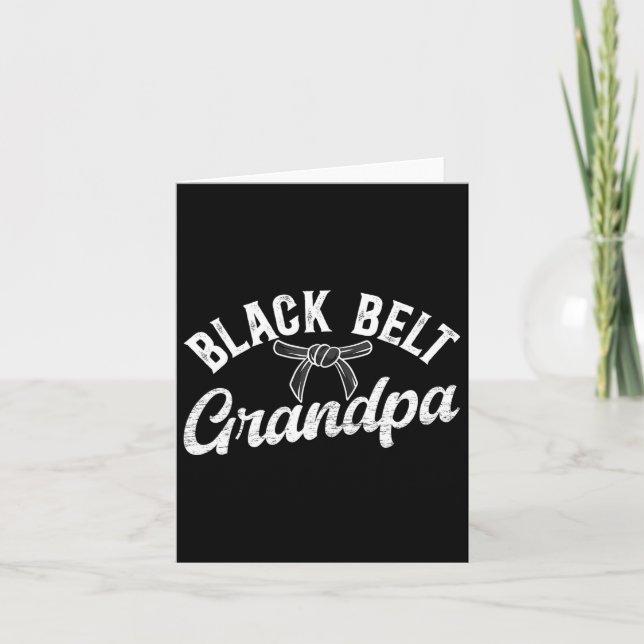 Black Bälte Grandpa Karate Grandpa Karate Grandfat Kort (Framsida)