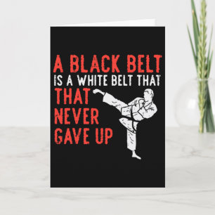 Black Bälte har aldrig gett upp Karate Taekwondo I Kort