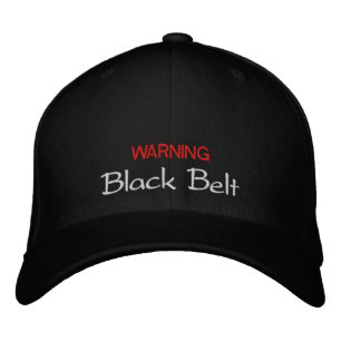 Black Bälte Hat Broderad Keps
