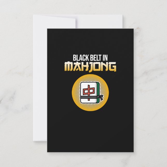 Black Bälte i Mahjong Game Mahjong Player Games OSA Kort (Framsida)