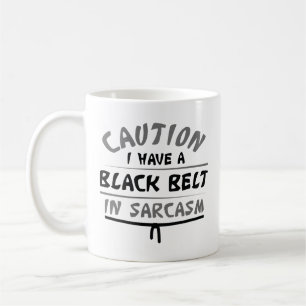 Black Bälte i Sarcasm Kaffemugg