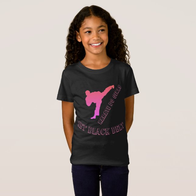 Black Bälte Karate Black Ro Modern Trendig Chic T Shirt (Hel framsida)