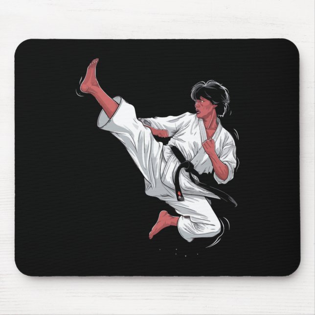 Black Bälte Karate Fighter Musmatta (Framsidan)