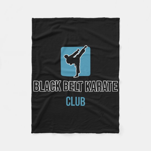 Black Bälte Karate Klubb Fleecefilt (Framsidan)