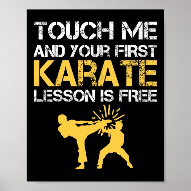 Black Bälte Karate Poster (Framsidan)