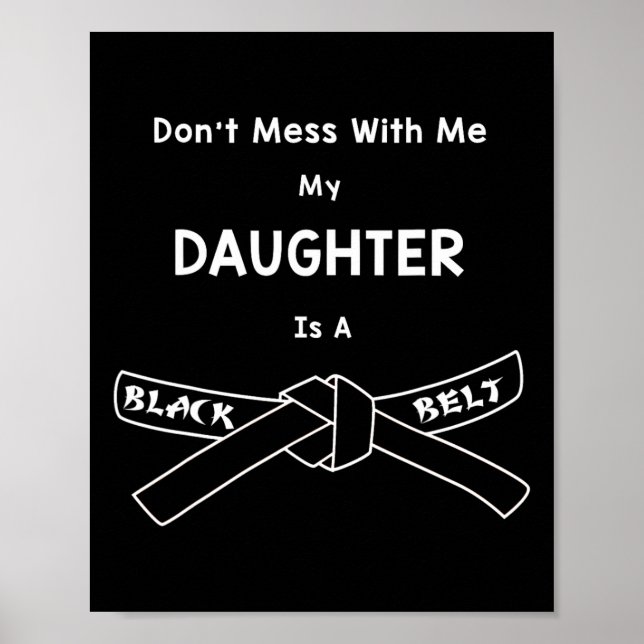 Black Bälte Karate Shirt Comt Hapkido Martial Arts Poster (Framsidan)