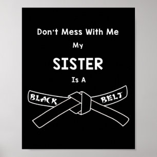 Black Bälte Karate Shirt Comt Hapkido Martial Arts Poster
