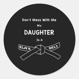 Black Bälte Karate Shirt Comt Hapkido Martial Arts Runt Klistermärke