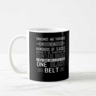 Black Bälte Karate Taekwondo Jiu Jitsu Motivation Kaffemugg
