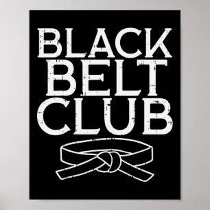 Black Bälte Klubb Coola Karate Taekwondo Kung fu J Poster