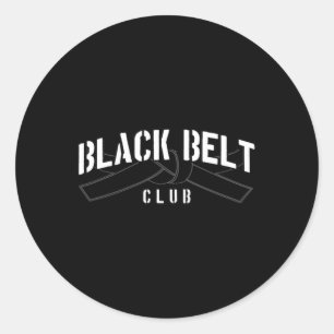 Black Bälte Klubb Runt Klistermärke