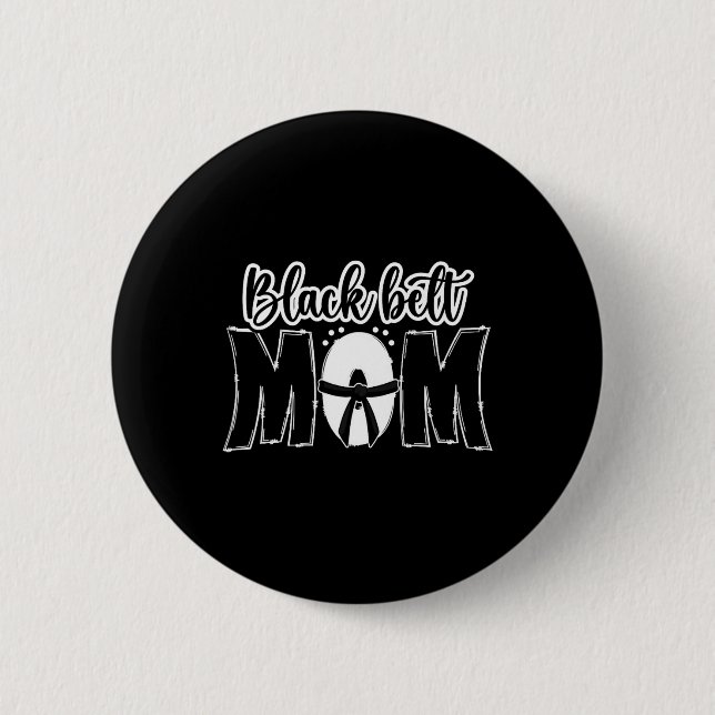 Black Bälte Mamma Karate Mamma Karate Mor Karate M Knapp (Framsida)