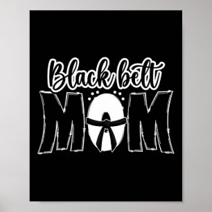 Black Bälte Mamma Karate Mamma Karate Mor Karate M Poster