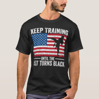 Black Bälte Martial Art Training Karate Manar US F T Shirt