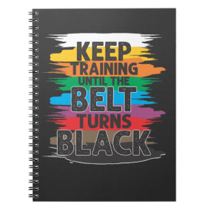 Black Bälte Martial Art Training Karate TaeKwonDo Anteckningsbok