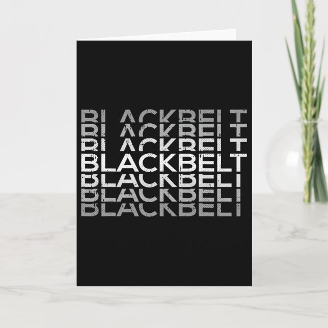 Black-bälte Martial Arts Karate Taekwondo Tkd Jiu  Kort (Framsida)
