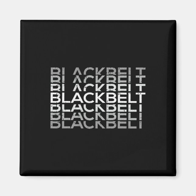 Black-bälte Martial Arts Karate Taekwondo Tkd Jiu  Magnet (Framsidan)