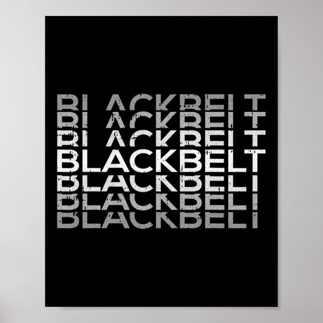 Black-bälte Martial Arts Karate Taekwondo Tkd Jiu  Poster (Framsidan)