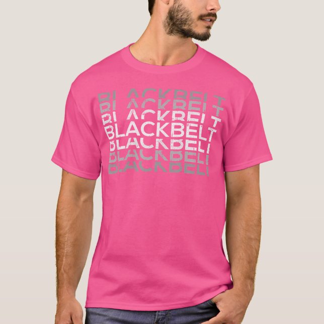 Black-Bälte Martial Arts Karate Taekwondo Tkd Jiu  T Shirt (Framsida)