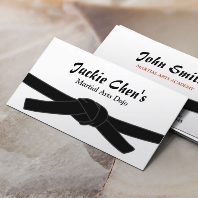 Black Bälte Master Martial Arts Dojo Professionell Visitkort (Skapare uppladdad)