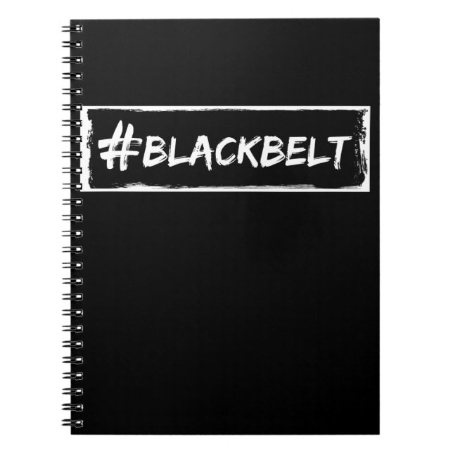 Black Bälte Motivation Karate Taekwondo Jiu Jitsu Anteckningsbok (Framsidan)