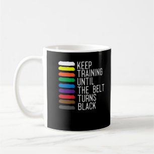 Black Bälte Motivation Taekwondo Jiu Jitsu Karate Kaffemugg