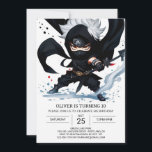 Black Bälte Ninja Training Kids Birthday Inbjudningar<br><div class="desc">Upplev skicklighet och prestation firande med vår inbjudan till barndagsövning i Black Bälte Ninja. Det här är inte bara en inbjudan. Det är en mastery-symbol som markerar väg på en födelsedag fylld med träning och roligt. Det redigerbara och utskrivbara kortet fångar kärnan i det svarta bälte-resultatet, vilket gör att du...</div>