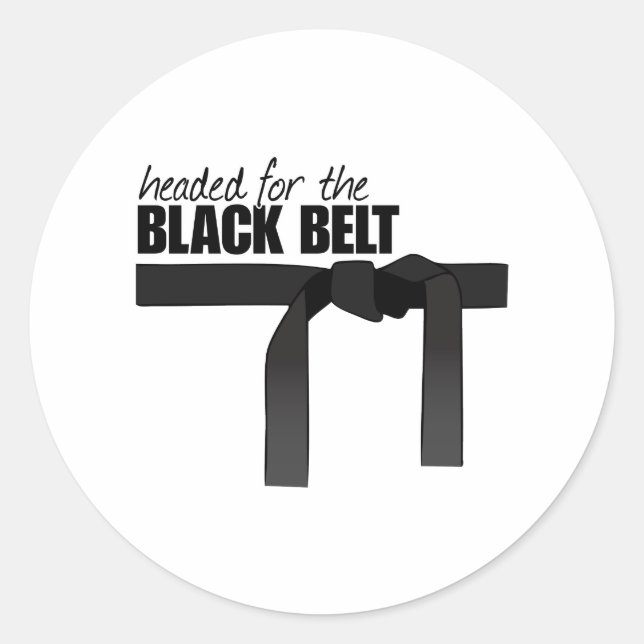 Black Bälte Runt Klistermärke (Framsida)
