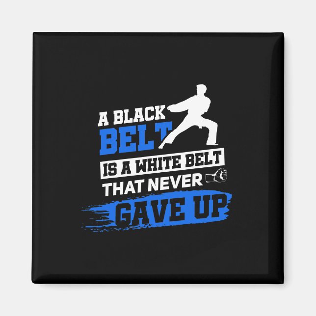 Black Bälte Say Karate Taekwondo Martial Arts Magnet (Framsidan)