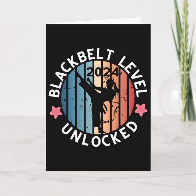 Black Bälte Women Achievement Gift Kort (Framsida)