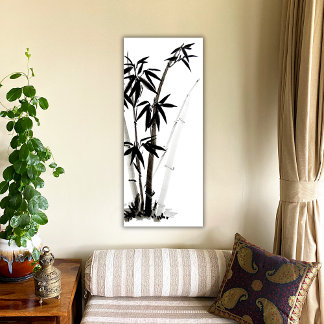 Black Bamboo - Bläck Fototryck
