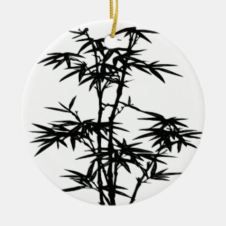 Black Bamboo Silhouette Julgransprydnad Keramik