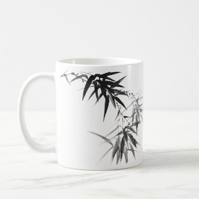 Black Bamboo Twig Kaffemugg (Vänster)