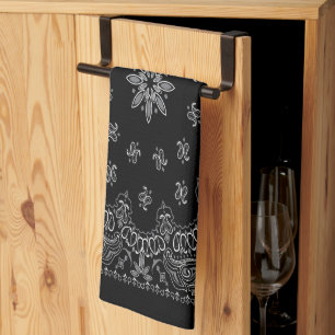 Black Bandana Kitchen Towel Kökshandduk