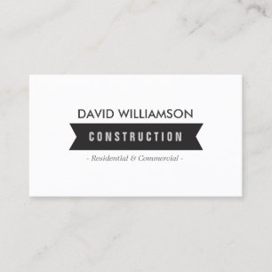 BLACK BANNER CONSTRUUCTION, BUILDER, ARCHITECT VISITKORT
