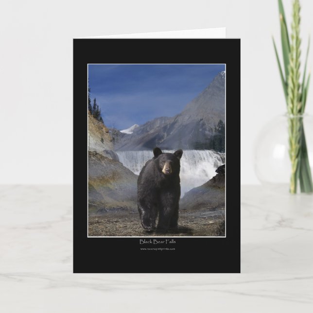 BLACK BAR FALLS-gratulationskort och anteckningsko Kort (Framsida)