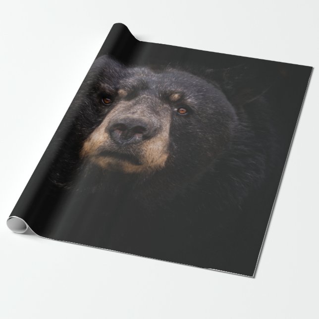 BLACK BAR PÅ BROWN WOODEN TRÄD GREN PRESENTPAPPER (Utrullad)