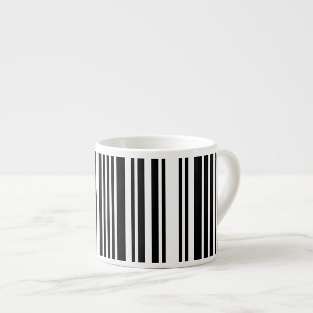 Black Barcode Linjer Espresso Mugg Espressomugg (Framsida höger)
