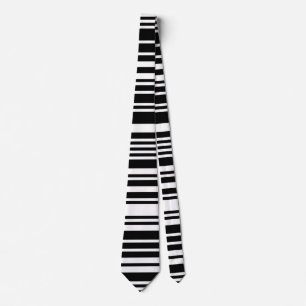 Black Barcode Necktie Slips