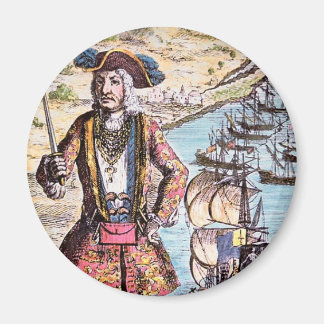 Black Bart Färg Porträtt Magnet