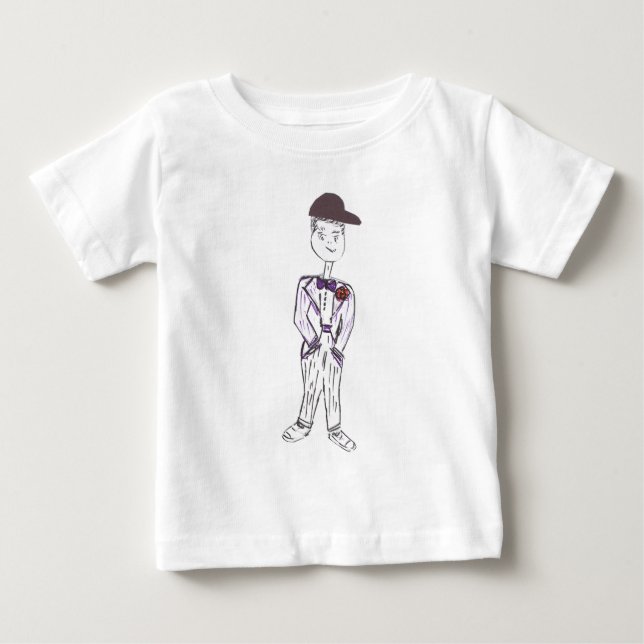 Black Baseball Cap Groom Tee Shirt (Framsida)