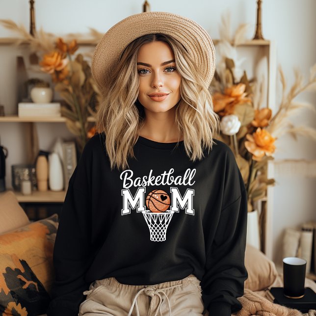 Black Basketball Mom Sweatshirt T Shirt (Black Basketball Mom sweatshirt)