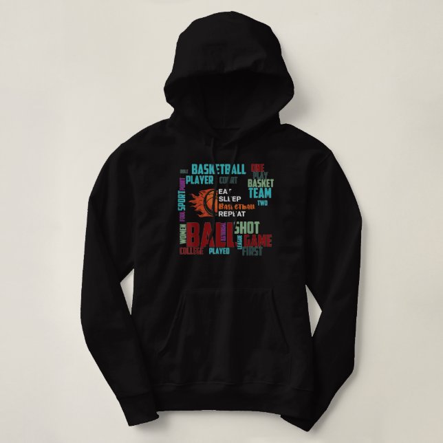 Black Basketball Saker Coach Player Team Eat Sat S T Shirt (Design framsida)