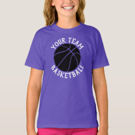 Black Basketball Team, Player Namn och Jersey-numm T Shirt