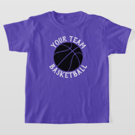 Black Basketball Team, Player Namn och Jersey-numm T Shirt